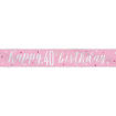 Picture of BIRTHDAY 40TH FOIL BANNER PINK & SILVER